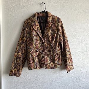 Notations Paisley Blazer with Rich Hues
